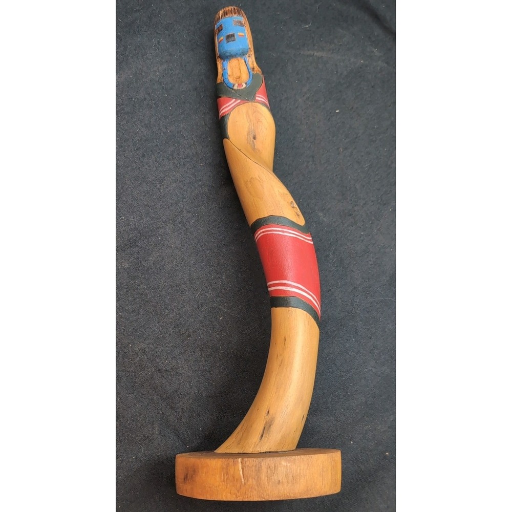 Vintage Hopi Hano Mana Wood Carved Kachina by Jim Lumahaitewa